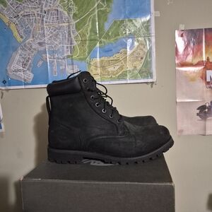 Black Leather Men's Boots